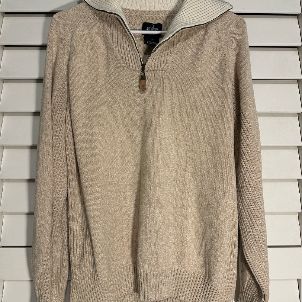 National Geographic Tan Zip Up Sweater